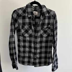 TNA Checkered Black and Gray Shirt